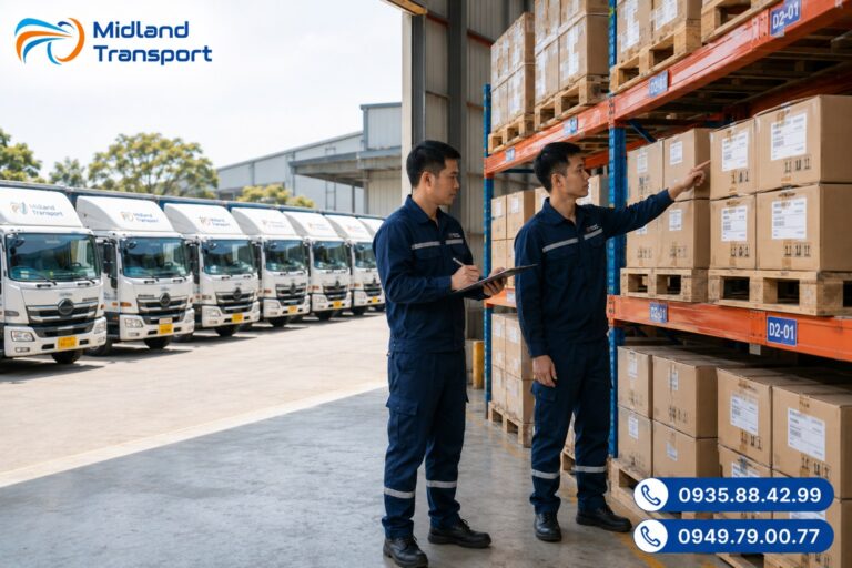 Nhân viên kho dùng thước cuộn đo kích thước kiện carton để tính thể tích hàng theo CBM nhan-vien-kho-van-kiem-tra-hang-hoa-trong-kho
